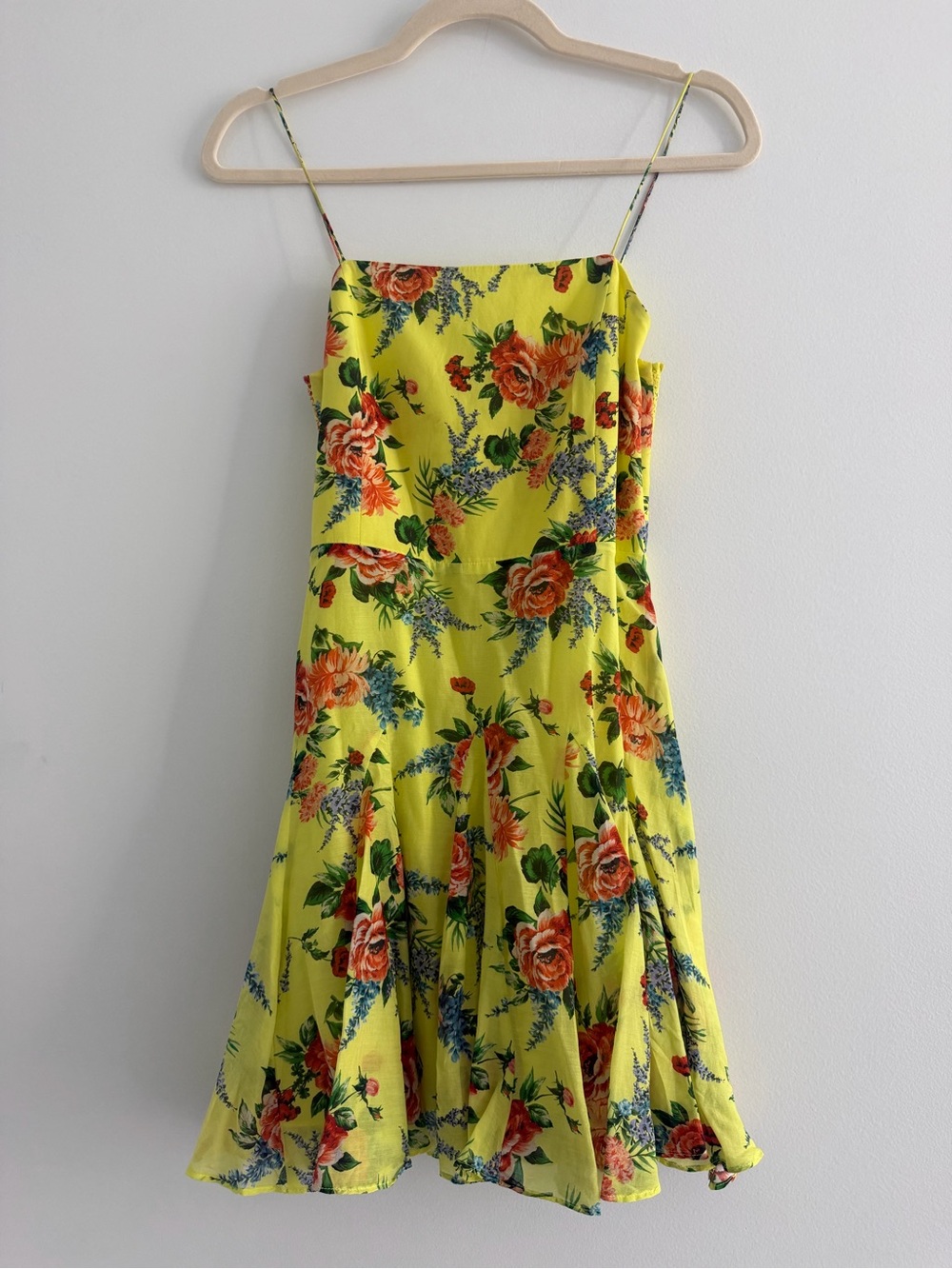Alice + Olivia Yellow Floral Mini Dress
